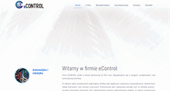 Desktop Screenshot of econtrol.pl